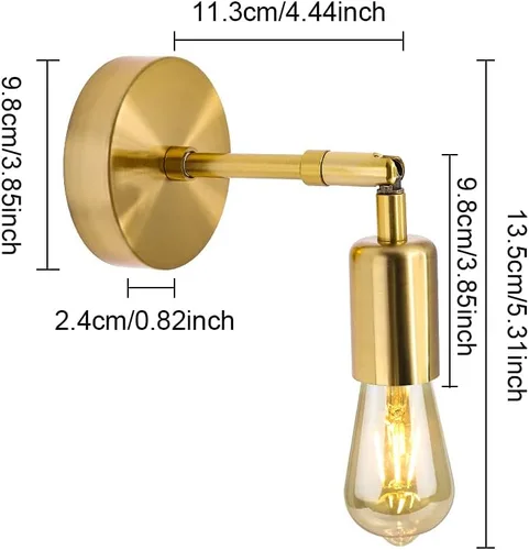 Vista 4 de Lámpara de pared industrial, lámpara de tocador, lámpara de pared, lámpara de montaje en pared rústica retro, accesorios de iluminación de baño