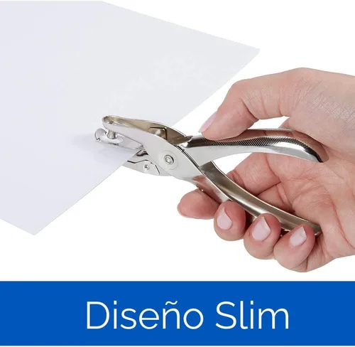 Vista 3 de Swingline - Perforadora de 1 agujero, con capacidad de 5 hojas, perforadora de papel de un solo agujero, cromo (74005)