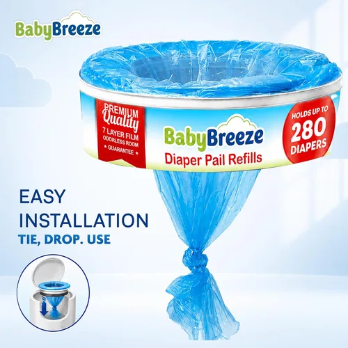 Vista 6 de BabyBreeze Bolsas de repuesto para pañales compatibles con Playtex Diaper Genie Pails bolsas de basura absorbentes de olores, 840