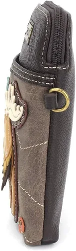 Vista 4 de CHALA Bolso cruzado para teléfono celular, piel sintética, lona multicolor con correa ajustable