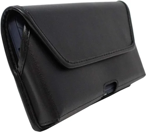 Vista 5 de Turtleback Funda hecha para Note 20 Ultra compatible con OB Defender o fundas voluminosas, clip de cinturón de metal ejecutivo, bolsa de cuero