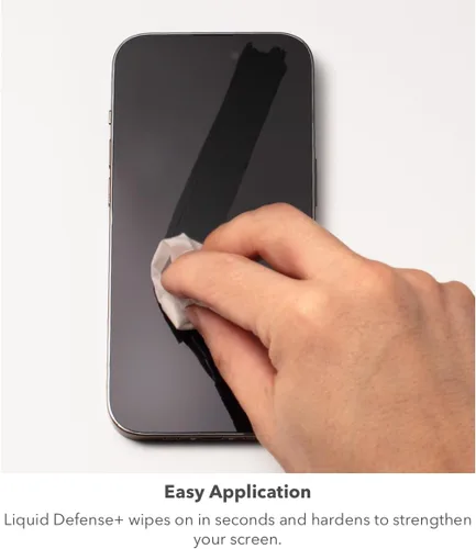 Vista 6 de ZAGG InvisibleShield Liquid Defense+ Protector de pantalla con garantía de reparación de pantalla de $250 - Protección endurecida con tecnología