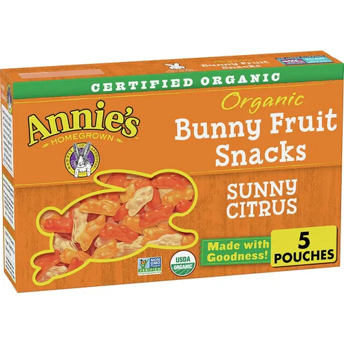 Vista 41 de Bocadillos Orgánicos Building Blocks de Annie's con Sabor a Fruta, Sabores de Frutas Variados, Sin Gluten, 10 Bolsas, 7 oz Formas de bloques