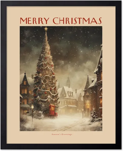 Vista 76 de Poster Master A Holly Jolly - Póster navideño, arte de invierno, diseño de pared moderno, regalo para hombres y mujeres, gran decoración para sala