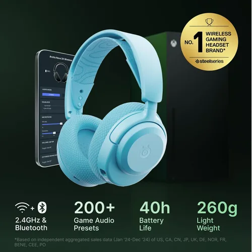 Vista 2 de SteelSeries Arctis Nova 3X Wireless Multi-Platform Gaming Headset — Mobile App Control — 40 HR Battery — Neodymium Magnetic Drivers