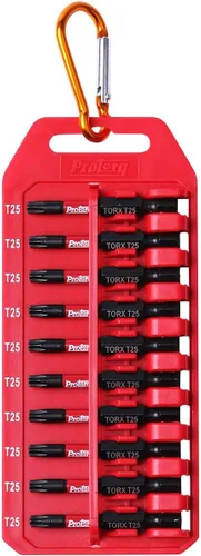Vista 7 de Protorq Juego de brocas de impacto con clip, T10-T40 TORX, 10 piezas, 2 pulgadas de longitud, resistencia industrial, vástago hexagonal de 1/4