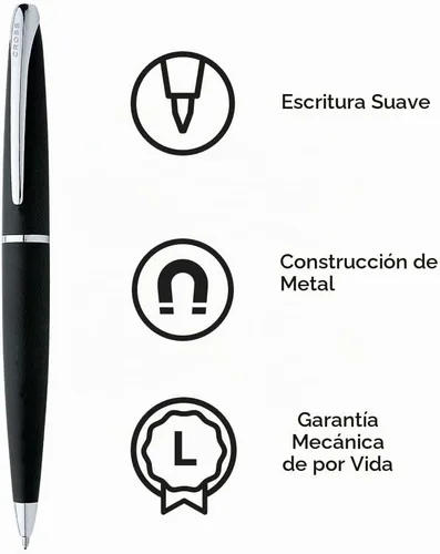 Vista 5 de Cross ATX Collection bolígrafo con designación recubierta en cromo., Negro basalto
