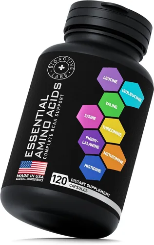 Vista 8 de Suplemento de aminoácidos esenciales para mujeres y hombres – Complejo de aminoácidos BCAA vegano para el crecimiento muscular con los 9 aminoácidos