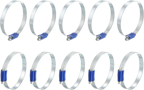 Vista 9 de uxcell Abrazaderas de manguera de engranaje helicoidal, ajustable de 5/16 a 9/16 pulgadas (0.315-0.551 in) de rango de metal para tubería