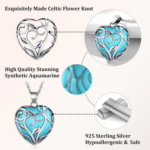 Vista 5 de Bestyle Collar de cristal curativo envuelto en árbol de la vida, colgante de piedra natal de 12 meses para parrillas de mujer, joyería de piedras
