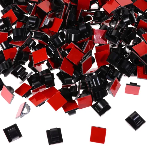 Vista 5 de Namalu 60 mini clips para cables, clips de luz de Navidad, ganchos de luz autoadhesivos, clips de cable para escritorio, luces de cadena al aire