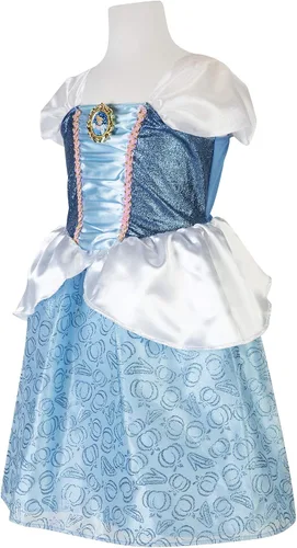 Vista 4 de Disney Disfraz de princesa de Cenicienta para niñas, perfecto para fiestas, Halloween o juegos de simulación