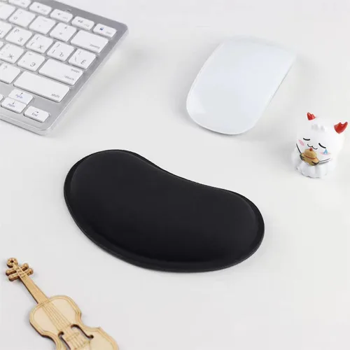 Vista 2 de MXCOIRTP Reposamuñecas para ratón, almohadilla de soporte ergonómica de espuma con memoria para muñeca, almohadilla para muñeca de ratón con base