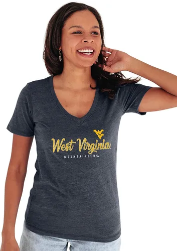 Vista 42 de Blue 84 NCAA - Camiseta de triple mezcla con cuello en V para mujer
