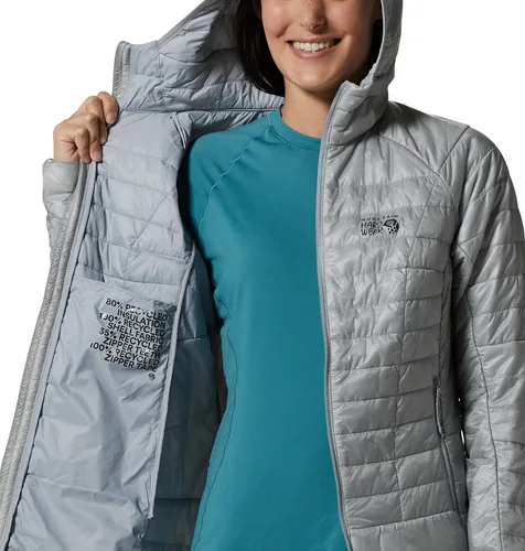 Vista 8 de Mountain Hardwear Sudadera con capucha Ghost Shadow para mujer, para senderismo, escalada y uso diario