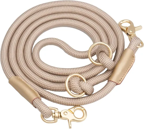 Vista 9 de Correa de perro manos libres de 7 pies, correa de cintura de cuerda de nailon para perros caminar correr Azul (Air Blue)