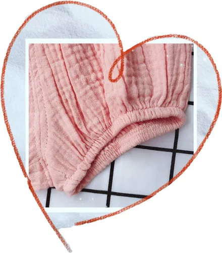 Vista 4 de LOOLY Paquete de 3 pantalones cortos unisex de mezcla de lino y algodón para bebés y niños