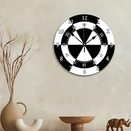 Vista 6 de ArogGeld Reloj de pared de madera de 12 pulgadas, funciona con pilas, silencioso, sin tictac, moderno, para dormitorio, sala de estar, decoración
