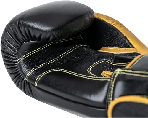 Vista 9 de Comfortech (CTG) Muay Thai Boxing Gloves for Men and Women, Featuring Double Stitched Kevlar and Full Grain Leather, Designed for Training