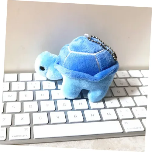 Vista 3 de Vaguelly Colgante de tortuga, llavero de tortuga, colgante de mochila Kawaii con animales esponjosos, adorno de recuerdo
