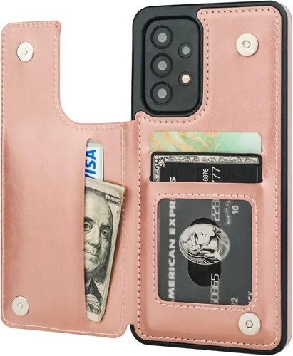 Vista 14 de ONETOP - Funda tipo cartera para Samsung Galaxy S22 con tarjetero, color negro Kickstand,ID/Cash Holder,Case Wallet with Card Slots,Double
