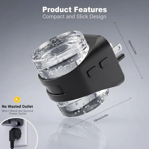 Vista 5 de JandCase Motion Sensor Night Light, Bubble Night Lights Plug into Wall