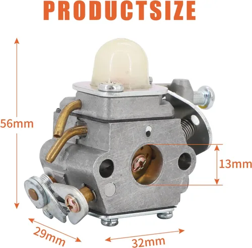 Vista 4 de KIPA Kit de carburador para 25cc 26cc 30cc Homelite Ryobi Craftsman Poulan Desbrozadora Soplador de cuerda recortadora # 308054013 308054012