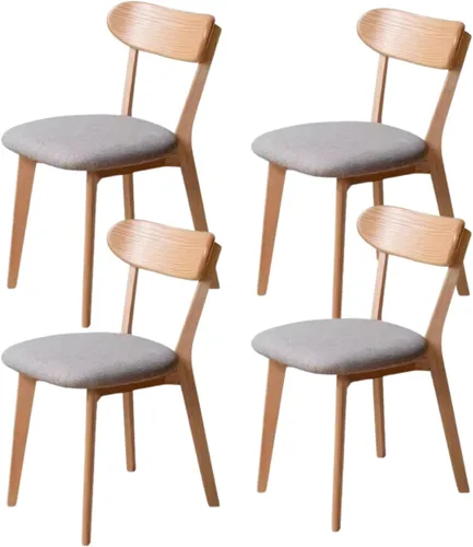 Vista 15 de Silla de comedor de madera maciza para cocina (1, negro) Contoured seat for comfort. Non-slip feet, sturdy wood. Quick assembly. For dining