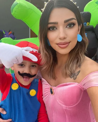 Vista 7 de FUYVA Super Brothers - Disfraz de sombrero de Mara y Luigi para adultos, kit de accesorios falsos para cosplay, Halloween, para mujeres y hombres