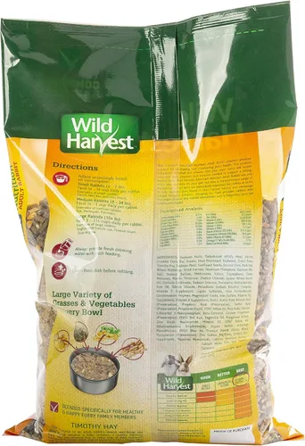 Vista 2 de Wild Harvest Advanced Nutrition Diet - Conejo adulto de 14 libras, bolsa resellable