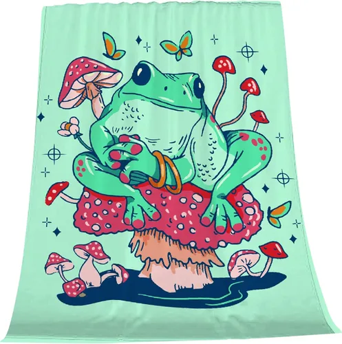 Vista 21 de Manta de hongos, ultra suave, cálida y ligera, de franela de forro polar con microhongos, para cama, sofá, regalo de viaje, decoración de hongos