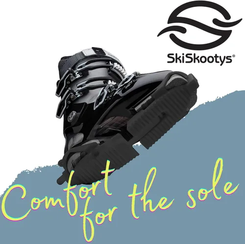 Vista 8 de SkiSkootys Ski Boot Traction Cleats - (Adult & Youth Sizes, Classic Version) - Adjustable Comfort Soles for Protection While Walking in Skiing