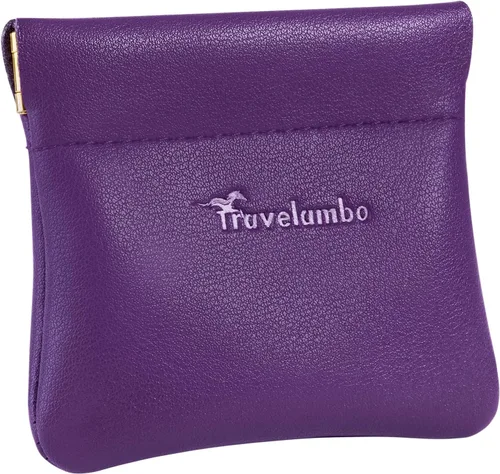 Vista 18 de Travelambo Monedero de piel a presión para hombre y mujer 01 Vintage Negro