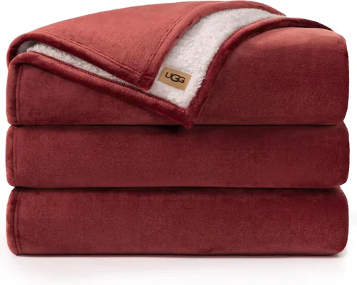 Vista 25 de UGG Nita - Manta para sofá, forro polar de lujo, 50 x 70 pulgadas, color Blanco