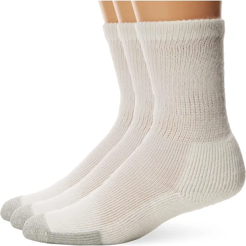 Vista 5 de thorlos Calcetines de tenis unisex para adultos Tx Max Cushion Crew Negro (1 par)
