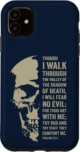Vista 8 de Psalms 23:4 Though I Walk Through The Valley - Funda bíblica cristiana para iPhone 16