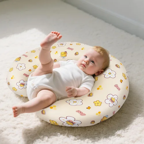 Vista 4 de x-vesolje Almohada de lactancia para bebés para lactancia, almohada ajustable para alimentación con biberón, almohada de apoyo de lactancia