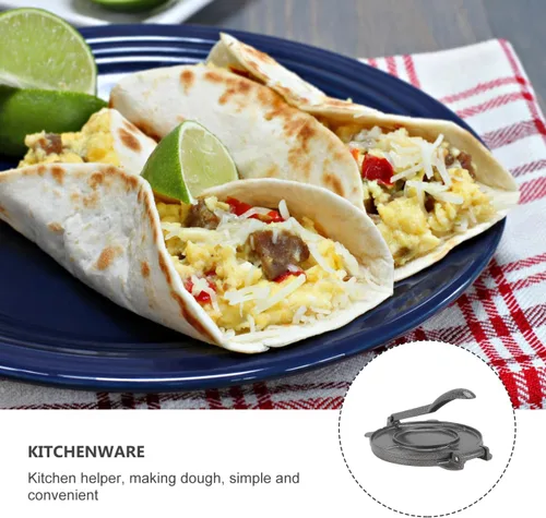 Vista 4 de BESPORTBLE Prensa de aluminio para hacer tortillas, máquina de prensa de masa antiadherente de 8.26 pulgadas para tortillas de maíz, pan y alimentos