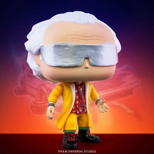 Vista 5 de POP Back to The Future - Doc 2015 [Dr. Emmett Brown] Funko Pop! Figura de vinilo (incluye funda protectora compatible con caja pop box), multicolor