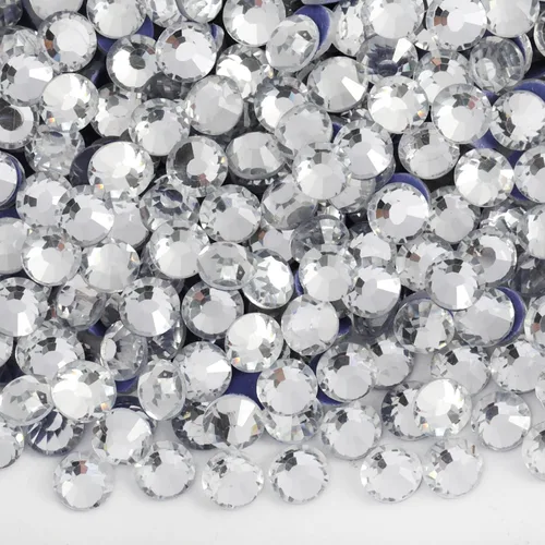 Vista 25 de 6000 diamantes de imitación termoadhesivos a granel, diamantes de imitación azules para ropa de manualidades, cristales termoadhesivos para Zafiro