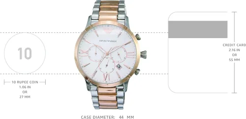 Vista 3 de Armani Giovanni AR11209 - Reloj cronógrafo de cuarzo para hombre esfera blanca