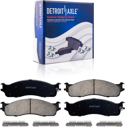 Vista 142 de Detroit Axle - Kit de freno delantero para Dodge Ram 1500 Durango Dakota Chrysler Aspen Dakota Driver Side Disco Freno Pinza de freno de cerámica