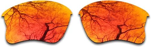 Vista 3 de 2pares polarizadas lente de repuesto para Oakley Flak Jacket XLJ negro & Fire naranja
