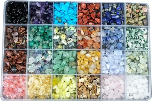 Vista 10 de Cuentas de piedras preciosas naturales de forma irregular, chips de piedra de cristal, energía curativa para la fabricación de joyas (15-1)