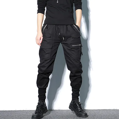 Vista 7 de MOKEWEN Pantalones deportivos tipo harén tipo cargo para hombre