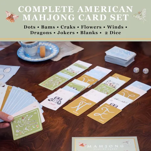 Vista 4 de Hootenanny Games American Mahjong Juego de cartas, Amanda Norman Artwork