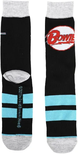 Vista 2 de David Bowie Ziggy Stardust - Calcetines casuales para hombre, paquete de 3, Negro, 10-13