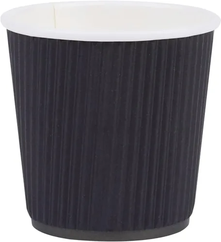 Vista 2 de Tazas para café de papel aislado, pared ondulada, kraft, 12 onzas - Caja de 25 unidades - tapas a juego: RWA0360B, RWA0360W, RWA0328LG, RWA0328GR