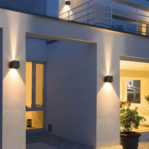 Vista 9 de Lámparas de pared LED 15W al aire libre/interior 3 colores ajustable lámpara de pared IP65 impermeable aplique de pared exterior moderno iluminación