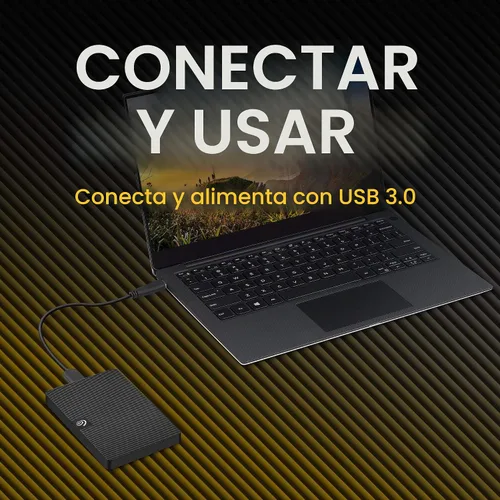 Vista 6 de Seagate Expansión portátil, 1 TB, disco duro externo, 2.5 pulgadas, USB 3.0, para Mac y PC (STKM1000400)